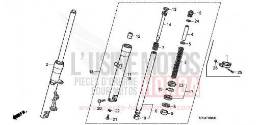 FRONT FORK XL125V8 de 2008